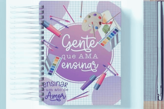 imagem presente para professora: agendas personalizadas